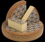a wheel, block and wedge of Von Mühlenen Gruyère cheese