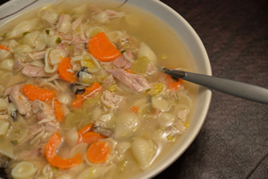 a bowl of the ultimate chicken noodle soup
